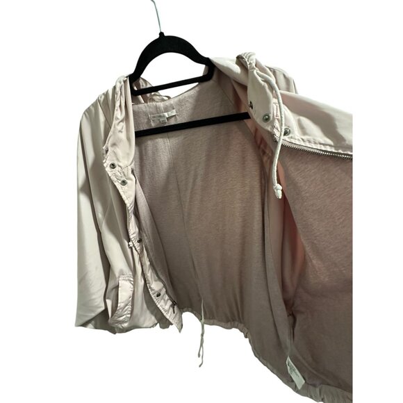 👗 2/$30Dusty Rose Lilac Hooded Windbreaker Jacket With Drawstring Hem & Pockets - Picture 11 of 11